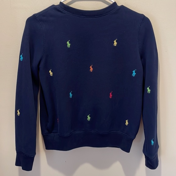 Polo Ralph Lauren Girls All Over Multicolor Pony Fleece Sweatshirt Size … - Picture 3 of 16